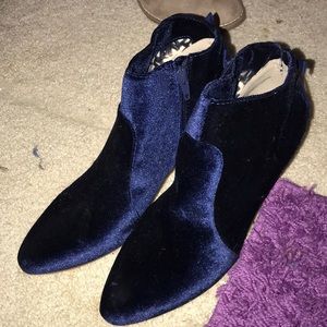 Blue Velvet Booties